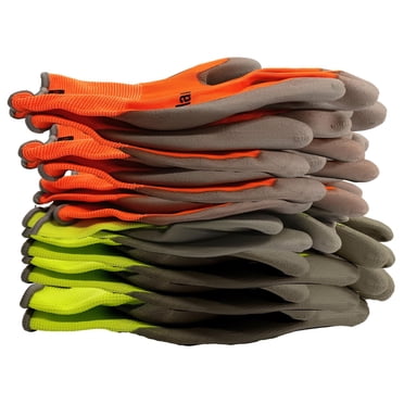 Handcrew 8Pk Hi Viz PU Coated Glove