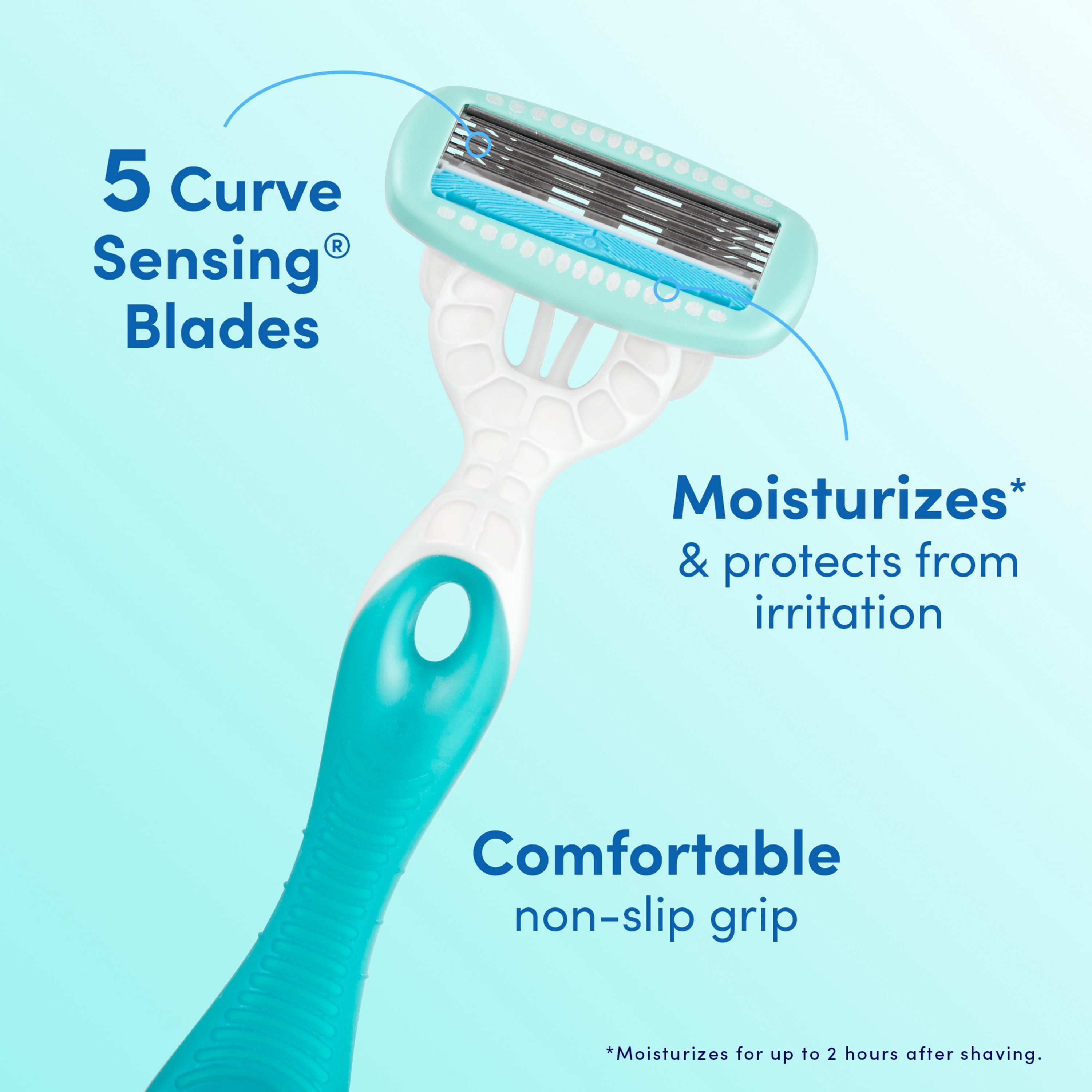 Rasoirs jetables à 5 lames Schick Hydro Silk pour peau ultra-sensible, emballage de 2 rasoirs pour femmes