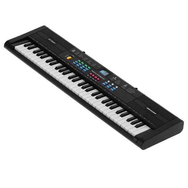 Cergrey Clavier Piano, Instrument Clavier Piano 61 Touches Électrique Multifonction avec Câble USB Microphone MQ6189, Clavier Électrique avec USB