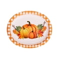 thumbnail image 2 of Way to Celebrate 8 Counts Oval Pumpkin Pie Plate, 2 of 5