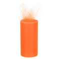 thumbnail image 1 of Unique Bargains 6 inch 50 Yards Tulle Ribbon Rolls Pastel Netting Fabric for Gift Wrapping Christmas Wedding, Orange, 1 of 5