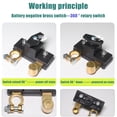 thumbnail image 4 of Car Battery Disconnect Isolator, Metal (Brass), 12V/24V, 500A Max, Knob Type, Easy Install, Prevents Leakage, for Cars/Trucks/RVs/Boats, Enhances Battery Life, 4 of 6