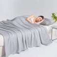 thumbnail image 3 of Cool Comforters for Hot Sleepers,Cool Feeling Friendly Solid Color Washed Summer Breathable Comforter for Bed, 3 of 6