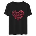 thumbnail image 4 of Cadeaux de la Saint-Valentin T-shirt Décontracté à Manches Courtes et Col Rond pour Femmes avec Imprimé Arbre de Noël, 4 of 6