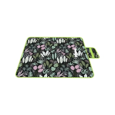 TopLLC Couverture de Pique-Nique Extérieure, 39"x59 Pouces Motif de Feuilles Tropicales Tapis de Camping avec Sangle de Transport, Tapis de Pique-Nique Pliable Imperméable Léger Sans Sable Couverture de Plage pour le Printemps l'Été Camping Voyage