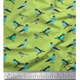 thumbnail image 3 of Soimoi Green Poly Georgette Fabric Artistic Bird Fabric Prints By Yard 42 Inch Wide, 3 of 3