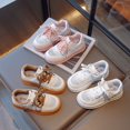 thumbnail image 3 of B91xZ Chaussures de Course Athlétiques à Lacets pour Filles, Rose 2.5, 3 of 5