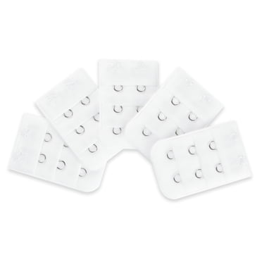 Removable 5 Pcs White Bra Extenders 2x3 Hooks Strap New