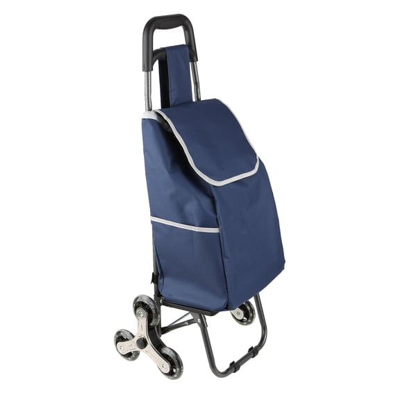 Amdohai Folding Shopping Bag Cart Grocery Shopping Foldable Cart Stair Climber Shopping Trolley Cart Crystal Wheel Trolley Grocery Cart