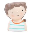 thumbnail image 1 of Abbracc Resin Cute Boy Planter Bonsai Pot Flowerpot Window Box Planter H H, 1 of 9