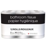 Black & White, 12 Triple Roll, 363 Sheets 2-Ply Bathroom Tissue