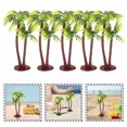 thumbnail image 3 of Shisuyan 5Pcs Plastic Coconut Palm Tree Miniature Plant Pots Bonsai Craft Micro Landscape DIY Decor, 3 of 8