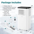 thumbnail image 3 of Costway 8000 BTU Portable Air Conditioner with Fan and Dehumidifier Remote Control, 3 of 10