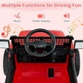 thumbnail image 4 of OLAKIDS 12V Ride On Truck, Battery Powered Electric Vehicle for Kids with Remote Control, Foldable Reflective Mirror, Spring Suspension, Music, LED Lights, Ride on Toy for 3+ Boys Girls, 4 of 9