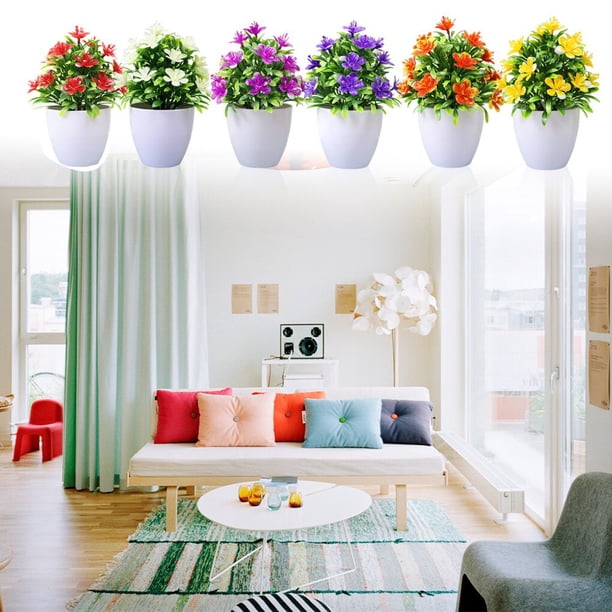 Plante Artificielle Plante Fleur Bonsaï Faux Pot Simulé Bureau Salon Cour Décoration Accessoires de Photographie Violet