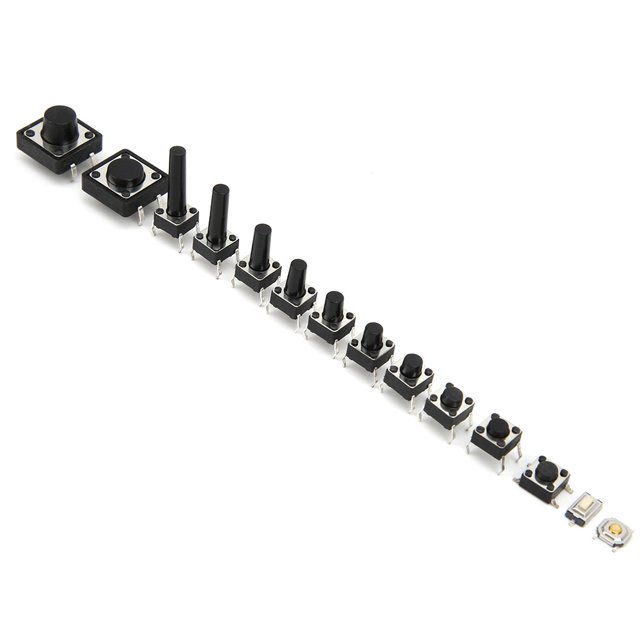 Interrupteur Tactile, 140 Pcs Interrupteur Tactile 14 Valeurs Design Futuriste