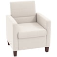 thumbnail image 1 of HOMCOM Modern Accent Chair Fabric Armchair w/ Non-Slip Pads, Cream White, 1 of 10
