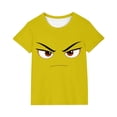 thumbnail image 1 of Cute Short Sleeve Tops for Girls Solid Color Print Casual T Shirt 3 10 Years, 1 of 7