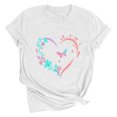 thumbnail image 3 of QIPOPIQ T-Shirt à Imprimé de Lettres Graphique pour Femme, Manches Courtes, Haut Tee en Liquidation, 3 of 3