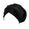 thumbnail image 2 of Womens Large Elastic Solid Color Comfortable Flat Hat Pearl Cap Nail Bead Pile Cap, 2 of 3