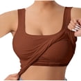 thumbnail image 1 of Yuyuzo Womens Tank Top Ribbed Knit Sleeveless Racerback V Neck Spaghetti Strap Cropped Tops Layering Tees, 1 of 7