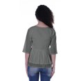 thumbnail image 3 of Moomaya Haut Péplum en Coton pour Femmes Tunique en Coton à Col en V Blouse Ethnique, 3 of 6