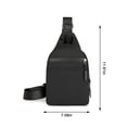 thumbnail image 3 of Strap Bag Crossbody Backpack with Headphone Hole Strap Backpack Hiking Backpack Multipurpose Crossbody Chest Bag, 3 of 7
