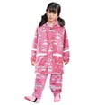 thumbnail image 2 of MIASHUI Manteau de Pluie Imperméable à Capuche pour Tout-Petits Garçons Filles, Veste + Pantalon, Rose Vif, 10 Ans, 2 of 8