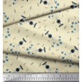 thumbnail image 3 of Soimoi Poly Georgette Fabric Airplane,Guitar Wire & Notes Musical Instrument Print Sewing Fabric Yard 42 Inch Wide, 3 of 3