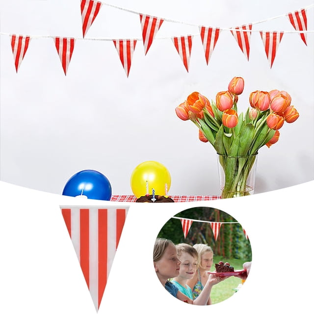 Carnival Circus Party Decorations Supplies Bunting Banner Triangle Pennant Flag Set For Birthday Celebration