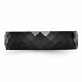 thumbnail image 3 of Ceramic Black 6mm Faceted Polished Band Ring 11 Size, 3 of 6