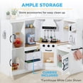 thumbnail image 2 of Best Choice Products Pretend Play Corner Kitchen, Interactive Wooden Kids Set w/ Lights & Sounds - White, 2 of 9