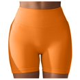 thumbnail image 1 of WEIYLL Yoga Womans Shorts Seamless Scrunch Workout Gym Solid Color Orange Pants M, 1 of 5