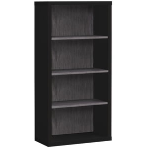 Monarch Specialties Bibliothèque, Bibliothèque, Etagere, 5 Tier, 48"h, Bureau, Chambre, Stratifié, Noir, Gris, Contemporain, Moderne
