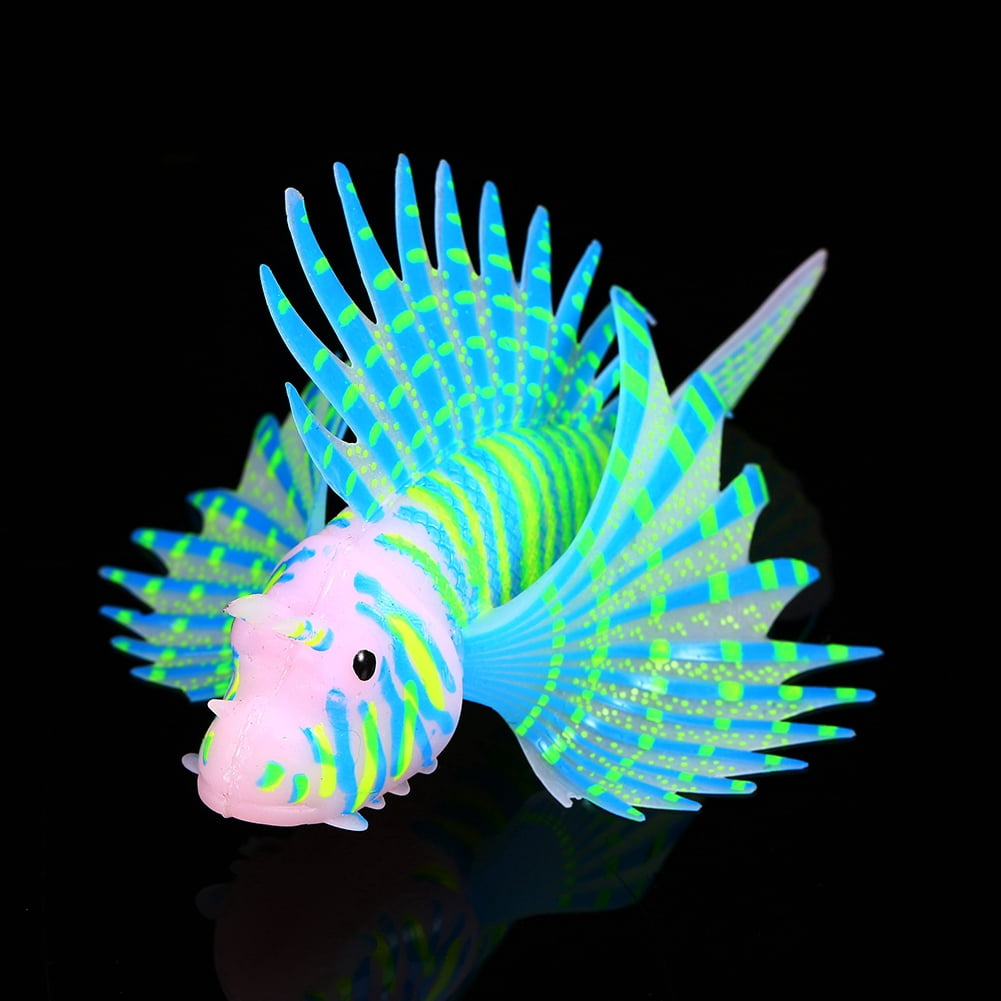 Fluorescence Artificial 3D Fluorescence  Fish Aquarium Ornaments, Fluorescence Fish Aquarium Ornaments, Silicone For Fish Tanks Aquarium