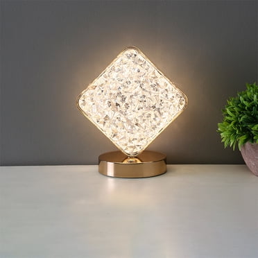 LSLJS Lampe de Chevet de Bureau à Trois Couleurs avec Gradation, Lampe de Table Décorative Rechargeable, Lampe de Table Chaude Portable à Grande Capacité avec Recharge, Lumières Décoratives