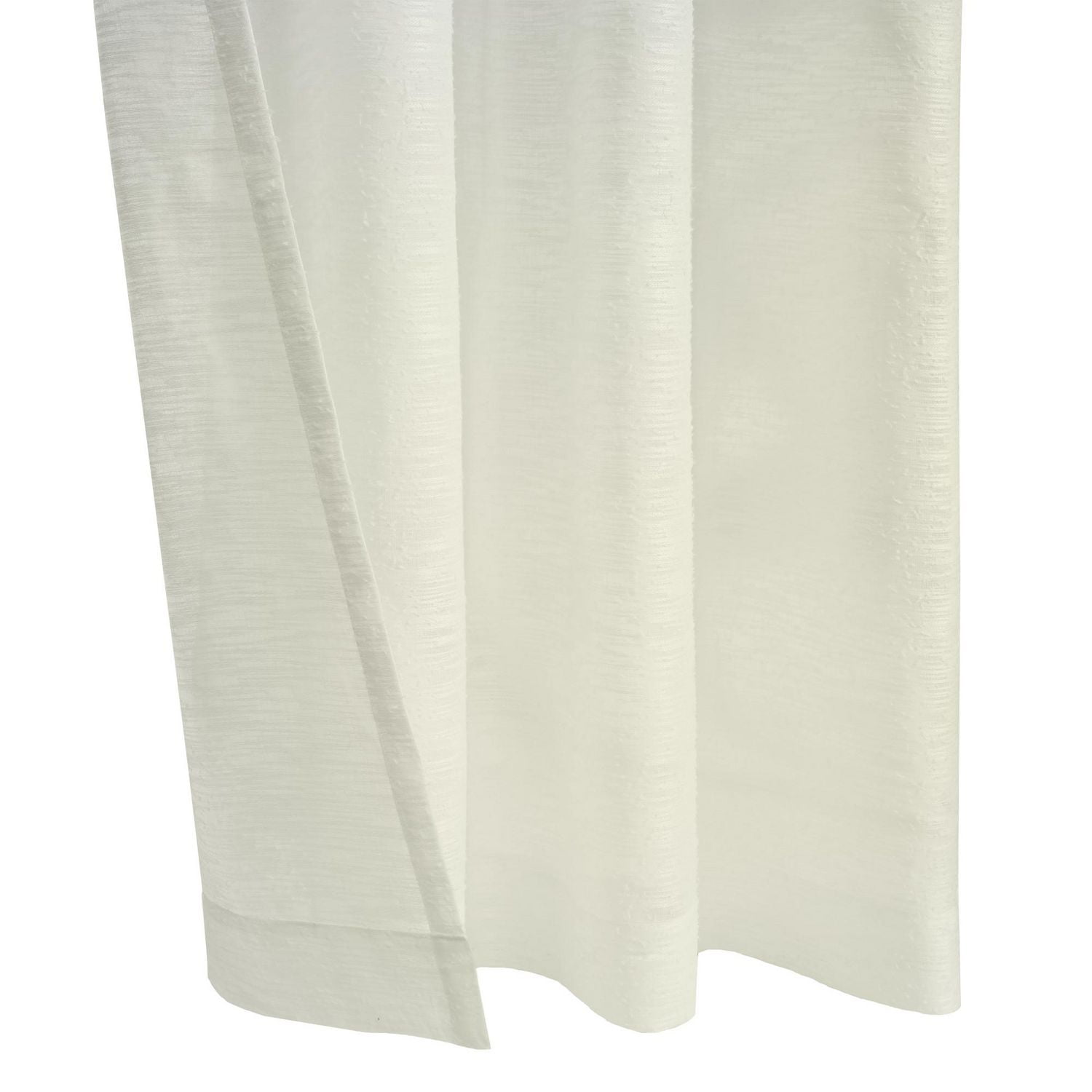 Loft Living Banan Transparent panneau de rideau à œillets 52 x 108 in Blanc cassé