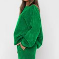 thumbnail image 4 of RKSTN Ensemble 2 Pcs pour Femmes Mode Automne Couleur Unie Pull avec Poches Survêtements Col Rond Hauts de Sport et Pantalons Longs, 4 of 8