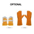 thumbnail image 3 of Gants de Soudage Résistants à la Chaleur en Cuir de Vache, Gants de Forge, Protection des Mains pour Four de Soudage, Gril, BBQ, 3 of 8