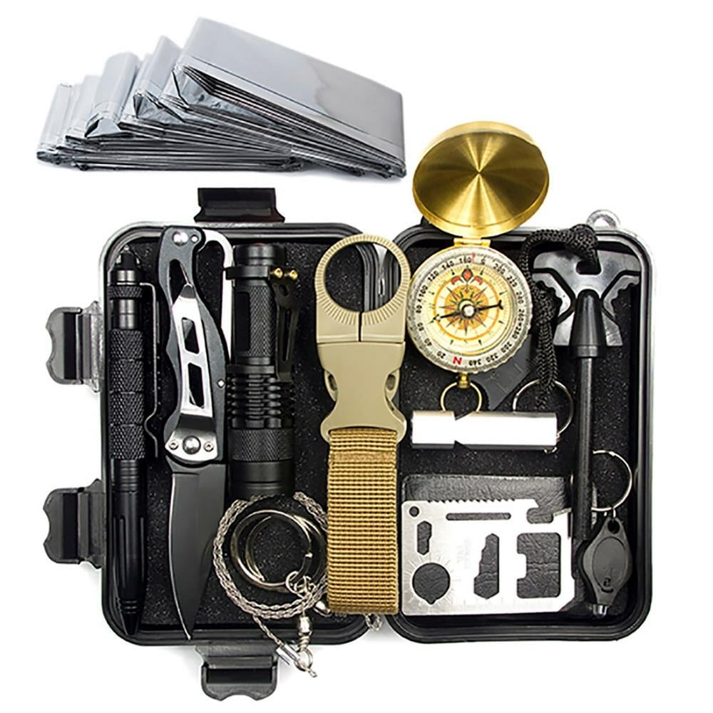 13 in 1 Survival Kit Set Outdoor Camping Travel First Aid SOS Emergency Kid