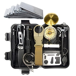 13 en 1 Trousse de survie Set Outdoor Camping Travel Premiers secours SOS Enfant d'urgence
