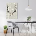 thumbnail image 2 of Deer horns with newspaper - 24"x36" canvas - Print on demand, 2 of 5