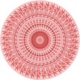 thumbnail image 1 of Ahgly Company Tapis d'Intérieur Lavables à la Machine, Carrés, Transitionnels, Rouges, 3 Pi Carrés, 1 of 7