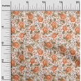 thumbnail image 2 of oneOone Georgette Viscose Orange Fabric Florals Sewing Material Print Fabric By The Yard 42 Inch Wide, 2 of 4