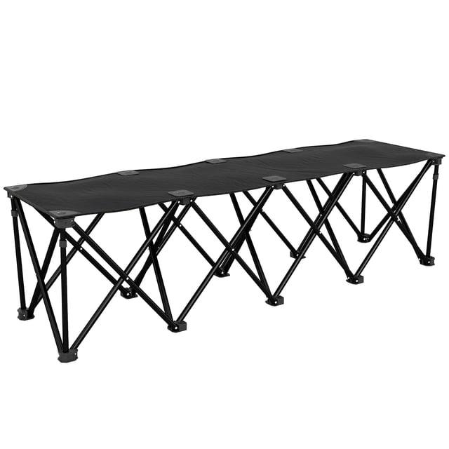 Outsunny 4-Seater Folding Team Sports Sideline Bench, Folding Bench Chair