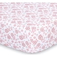 thumbnail image 3 of The Peanutshell Bella Collection Crib Bedding Set for Baby Girls, 3 Piece Nursery Bed Set, Pink & Gold, 3 of 5