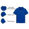 thumbnail image 3 of Lot de 5 Polos Sans Étiquette, Uniformes Scolaires pour Petits et Grands Garçons, 3 of 7
