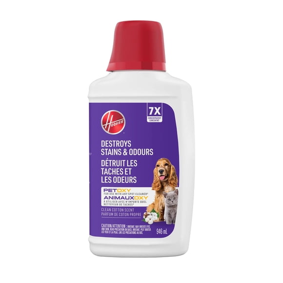 Hoover 32 oz Oxy Pet Solution Nettoyante Pour Tapis Et Tissus D'ameublement, Éliminez Les Taches Et Les Odeurs D'urine PDC