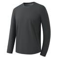 thumbnail image 1 of AherBiu Plus Size Men's Long Sleeve Shirts Crewneck Quick Drying Lightweight Athletic Tees Running Workout Active Pullover Tops, 1 of 7