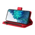 thumbnail image 2 of Case for Samsung Galaxy S20 FE 5G/4G Cover Zipper Pocket Wallet Case Magnetic Protective - Red, 2 of 5